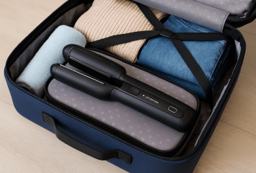 Modelador sem fio com bateria de lítio dentro de bagagem de mão com capa protetora